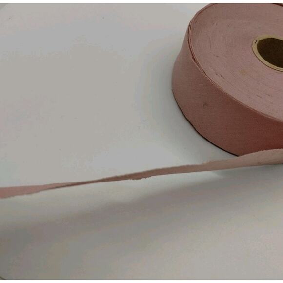 Vintage Fabric Strip Roll Solid Design Dusty Pink 1.5” Wide - Unknown Length - Picture 3 of 4